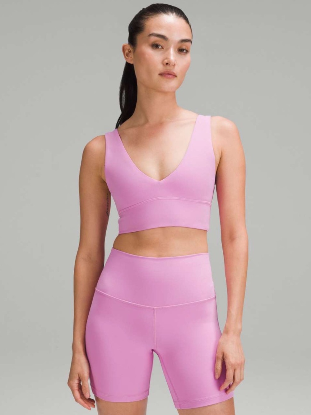 lululemon Align V-Neck Bra Light Support, A/B Cup Dahlia Mauve 8